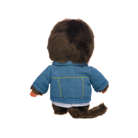 Monchhichi Boy Denim 7" Plush Toy - Classic Collectible Thumb-Sucking Monkey image 6