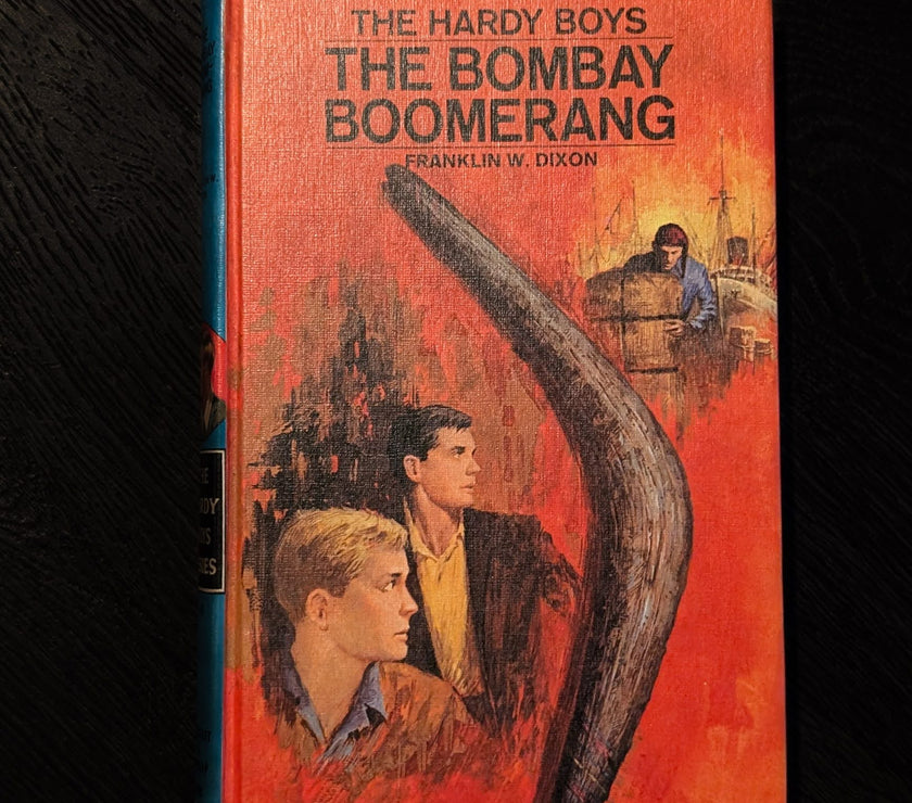 49 The Bombay Boomerang (1970):  Vintage Hardy Boys Book Blue-Back image 0