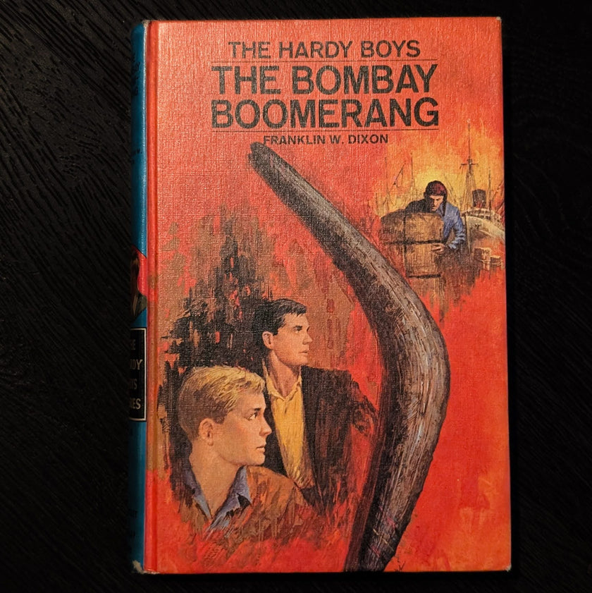 49 The Bombay Boomerang (1970):  Vintage Hardy Boys Book Blue-Back image 0