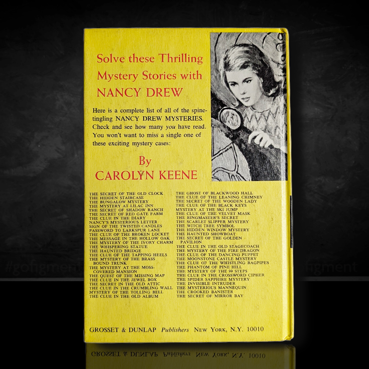 28 The Clue of the Black Keys Nancy Drew Book -1951 Blue Endpages image 3