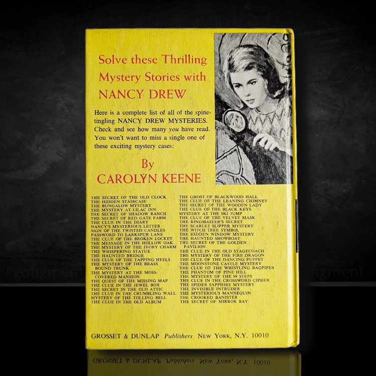 28 The Clue of the Black Keys Nancy Drew Book -1951 Blue Endpages image 3