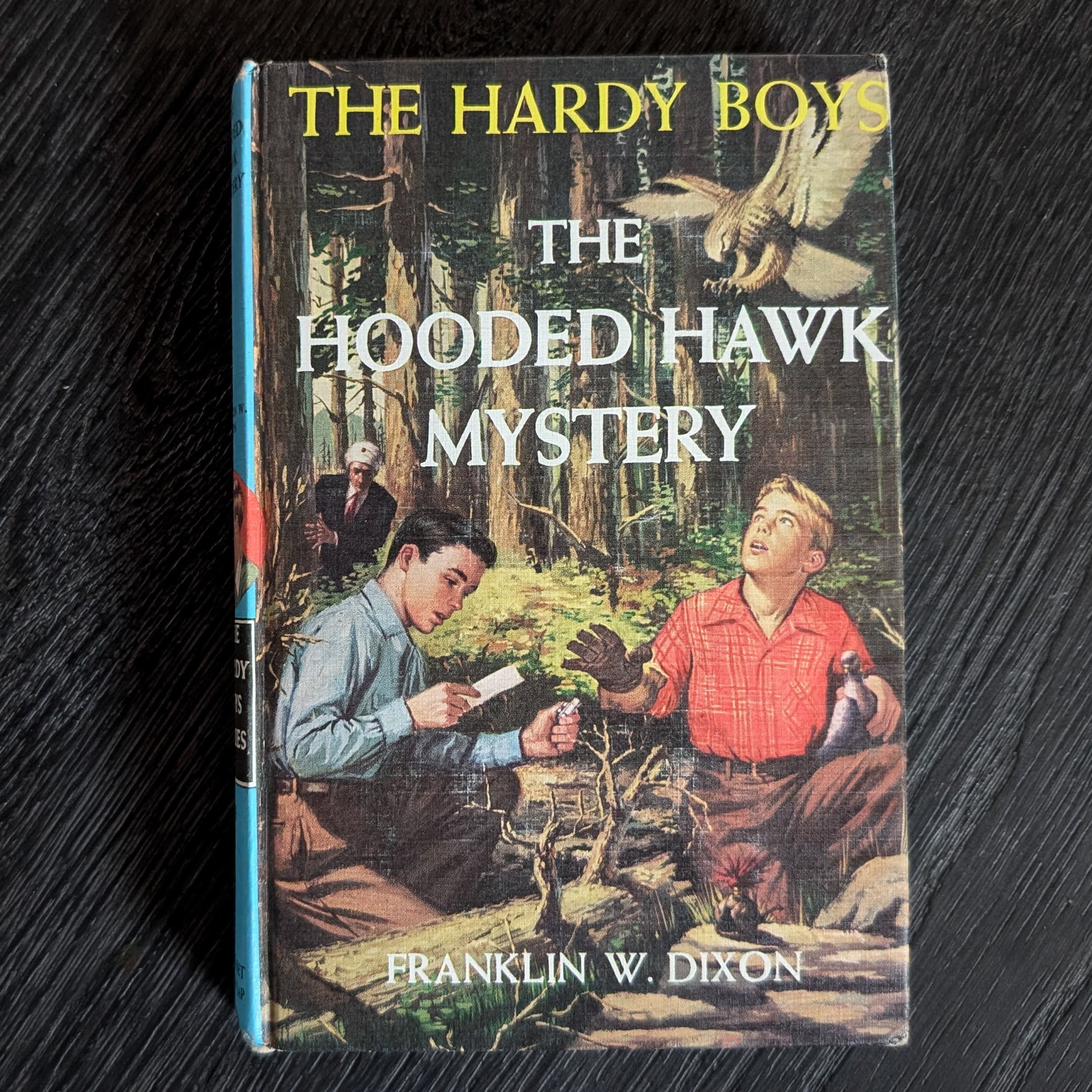 34 The Hooded Hawk Mystery (1954):  Hardy Boys Book (Brown) Blue-Back image 0