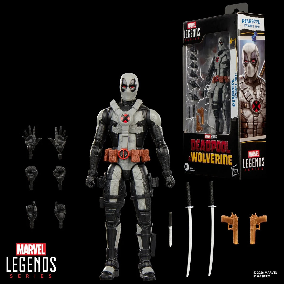 Deadpool (Concept Art) Deadpool & Wolverine Marvel Legends Series Action Figure by Hasbro 6-Inch