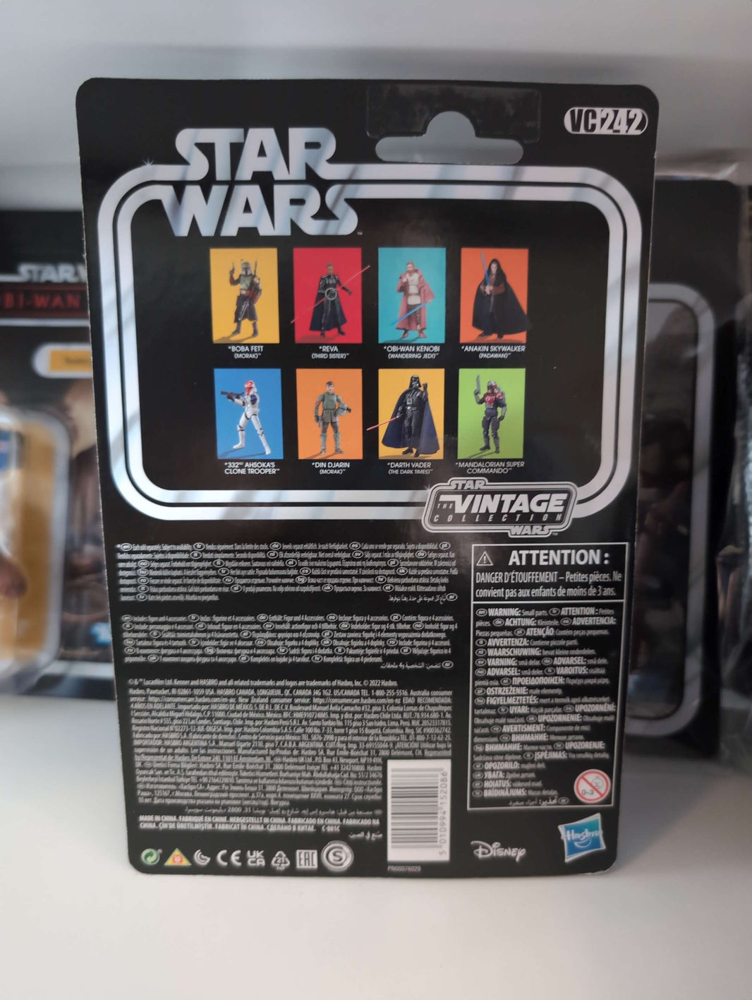 Star Wars The Vintage Collection Reva Third Sister action figure packaging back by Hasbro