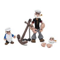 Boss Fight Studio Llc Poopdeck Pappy collectible figure with large rusty anchor, extra head and hands on white background