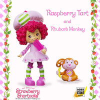 Boss Fight Studio Llc Raspberry Tart figure with curly red hair, pink outfit, striped socks, chef hat, popsicle, and monkey accessory