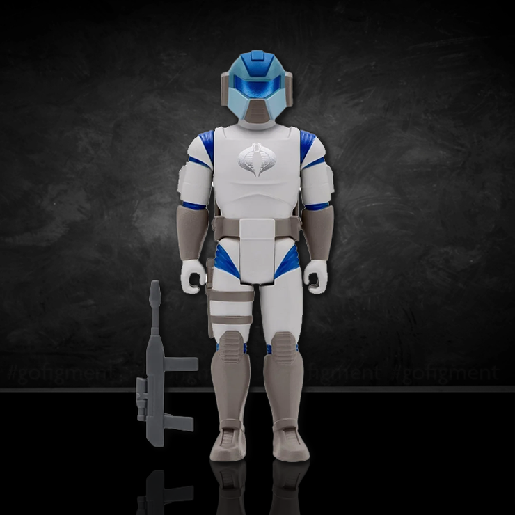 GI Joe Cobra Shocktrooper Blue Action Figure 3.75" Super7 ReAction image 1