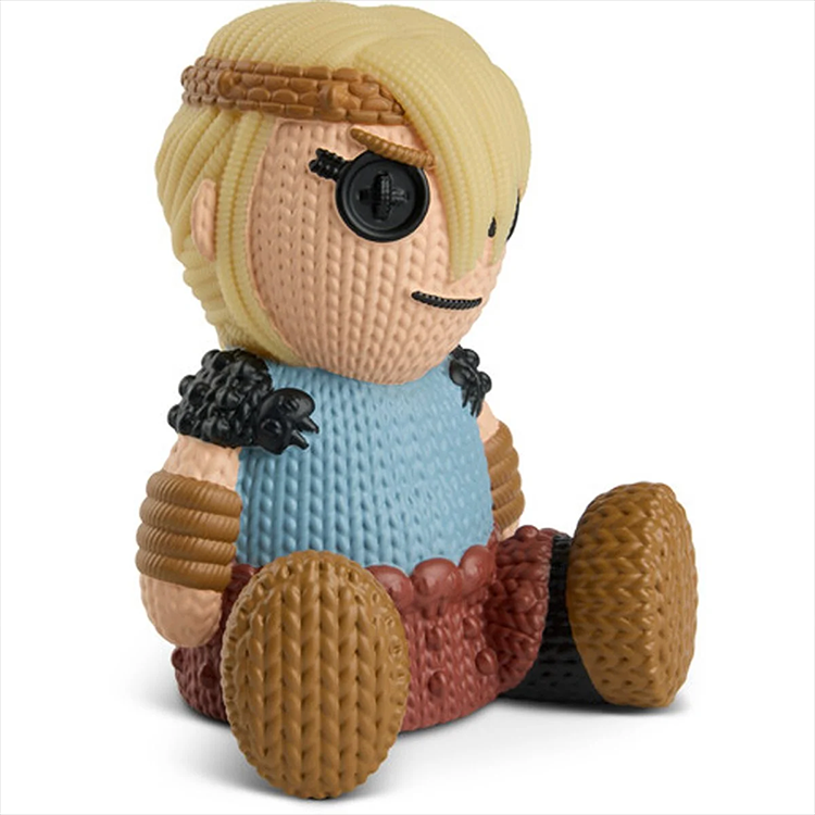 Handmade by Robots Astrid 252 action figure with knitted texture and detailed armor pieces