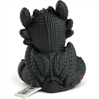 Handmade by Robots Toothless 250 action figure in black textured design shown from back