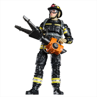 Hasbro GI Joe Classified Series firefighter figure in black suit holding orange rescue tool