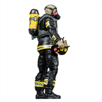 Hasbro GI Joe Classified Series firefighter figure wearing black suit with yellow stripes and breathing apparatus