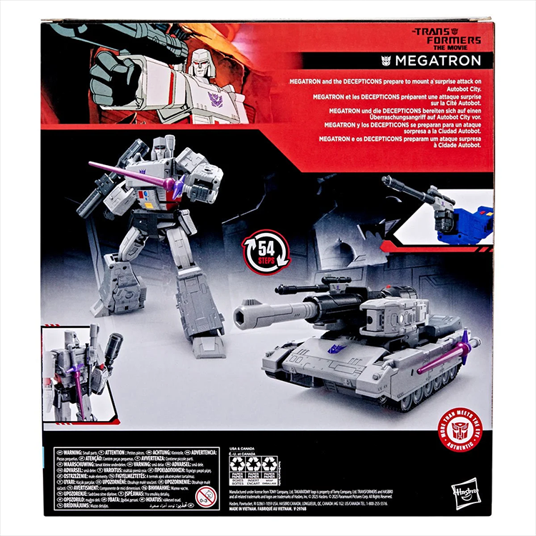 Leader Class Megatron Transformers Movie Studio Series action figure in robot and tank mode by Hasbro
