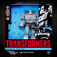 Leader Class Megatron Transformers Movie Studio Series action figure in robot mode by Hasbro.