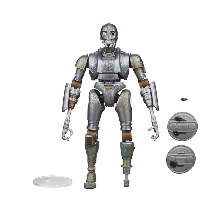Hasbro Star Wars Black Series SM-33 action figure with metallic finish and accessories on white background