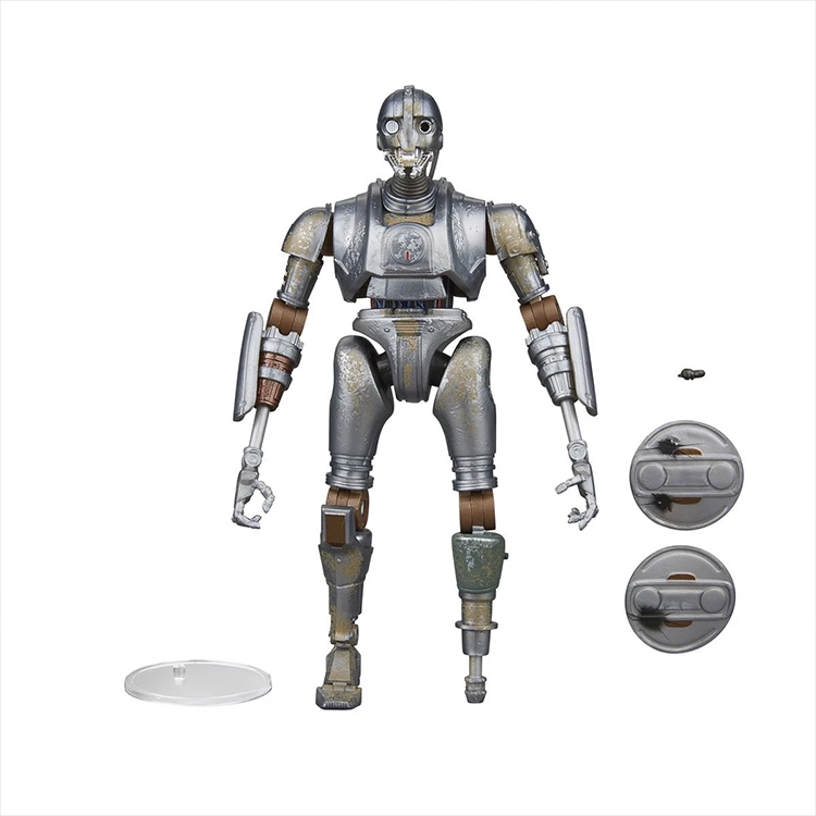Hasbro Star Wars Black Series SM-33 action figure with metallic finish and accessories on white background