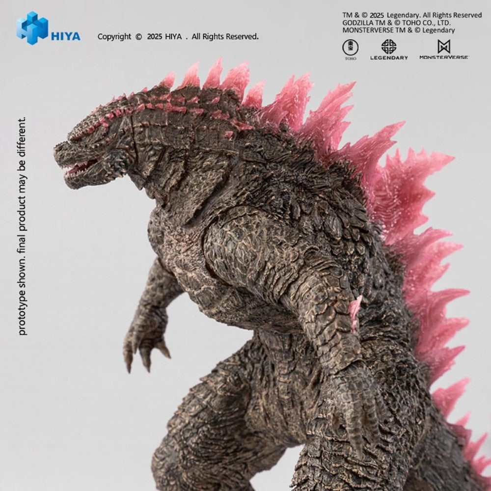 Godzilla Evolved The New Empire Heat Ray Exquisite Basic Series Action Figure NIB with textured sculpt and pink translucent dorsal fins by Exquisite