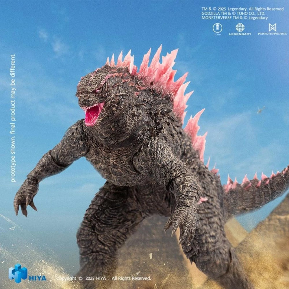 Godzilla Evolved The New Empire Heat Ray Exquisite Basic Series Action Figure NIB with pink dorsal fins by Exquisite
