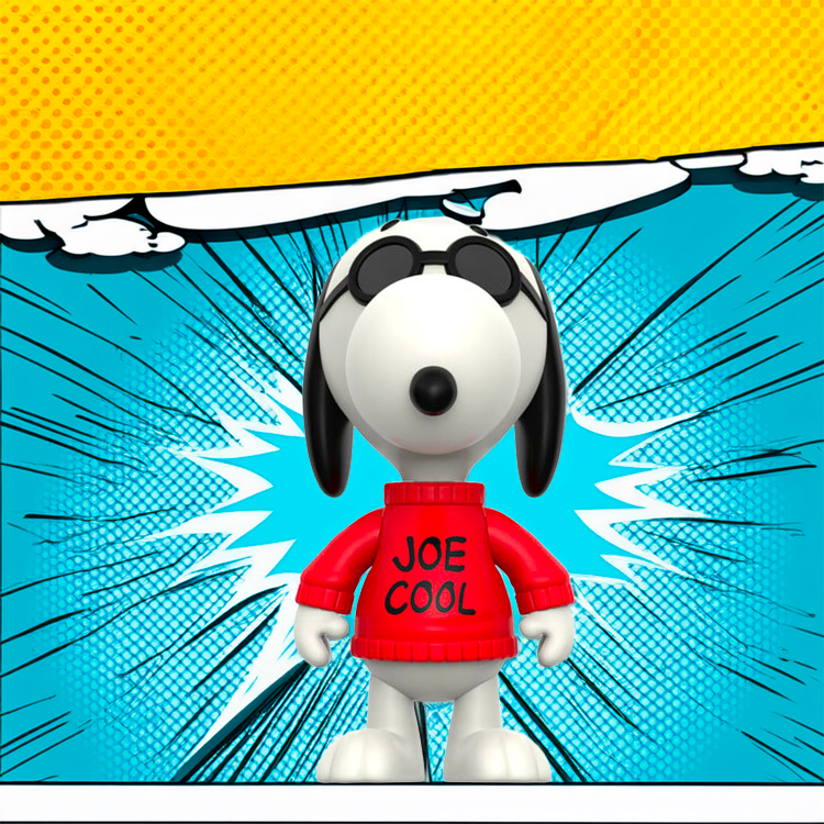 Snoopy Joe Cool - ReAction Figures 3.75" from Charles M. Schulz's Peanuts