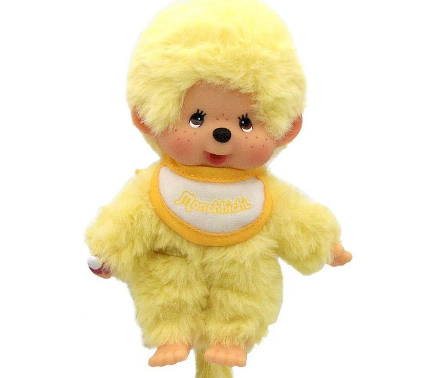 Sekiguchi Monchhichi Sunny Yellow Colorful Beanie 5" Monkey Plush - NWT