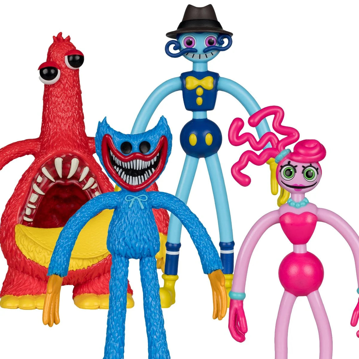 Chum Chompkins 4.5" Bendable Figure McFarlane Poppy Playtime Wave 2 by McFarlane Toys displayed with figures