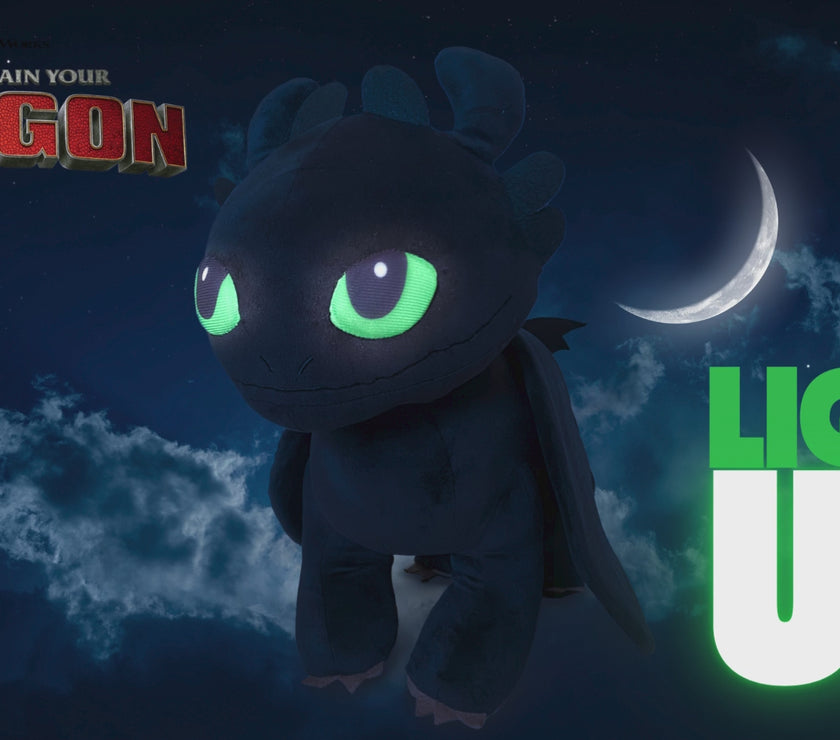 How to Train Your Dragon Toothless Plush with Light-Up Eyes Large 17"