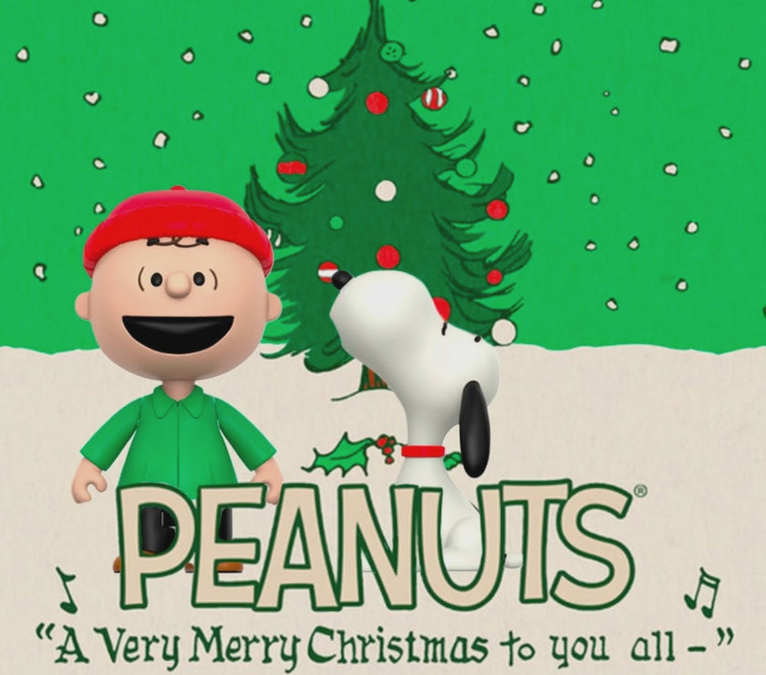 Charlie Brown & Snoopy Christmas 2-Pack Peanuts - ReAction Figures 3.75"