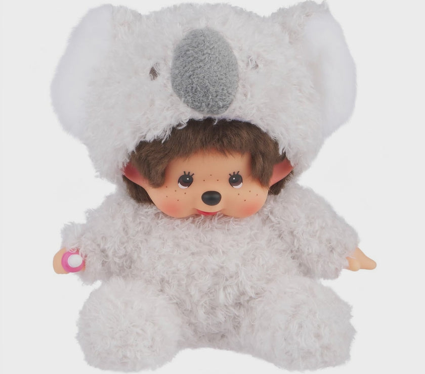 Sekiguchi Monchhichi Sitting Fluffy Koala Doll Plush - 8" Monkey Plush - NWT