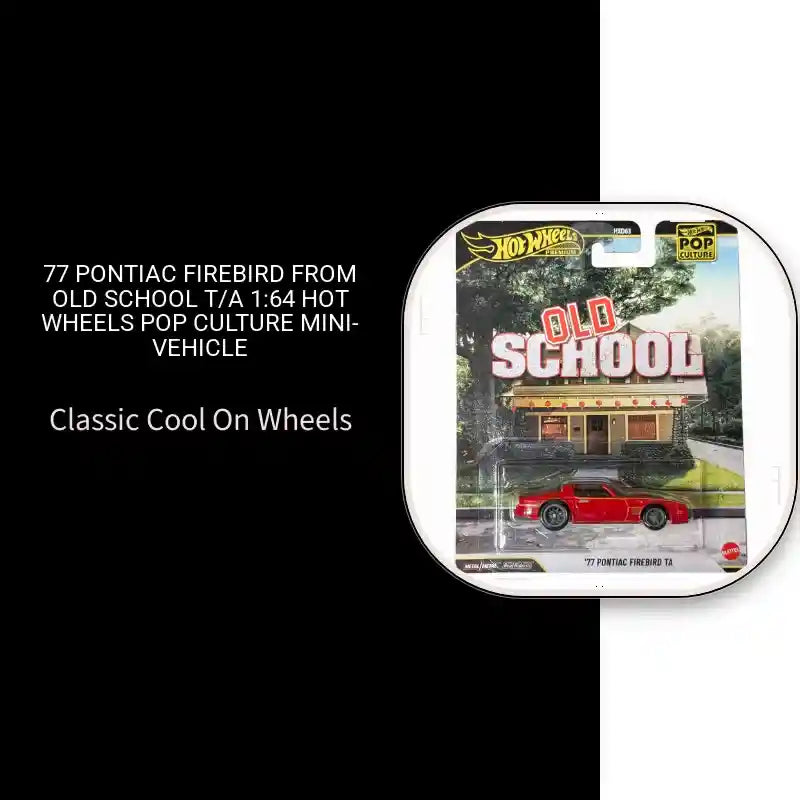 77 Pontiac Firebird From Old School T/A 1:64 Hot Wheels Pop Culture Mini-Vehicle by@Outfy
