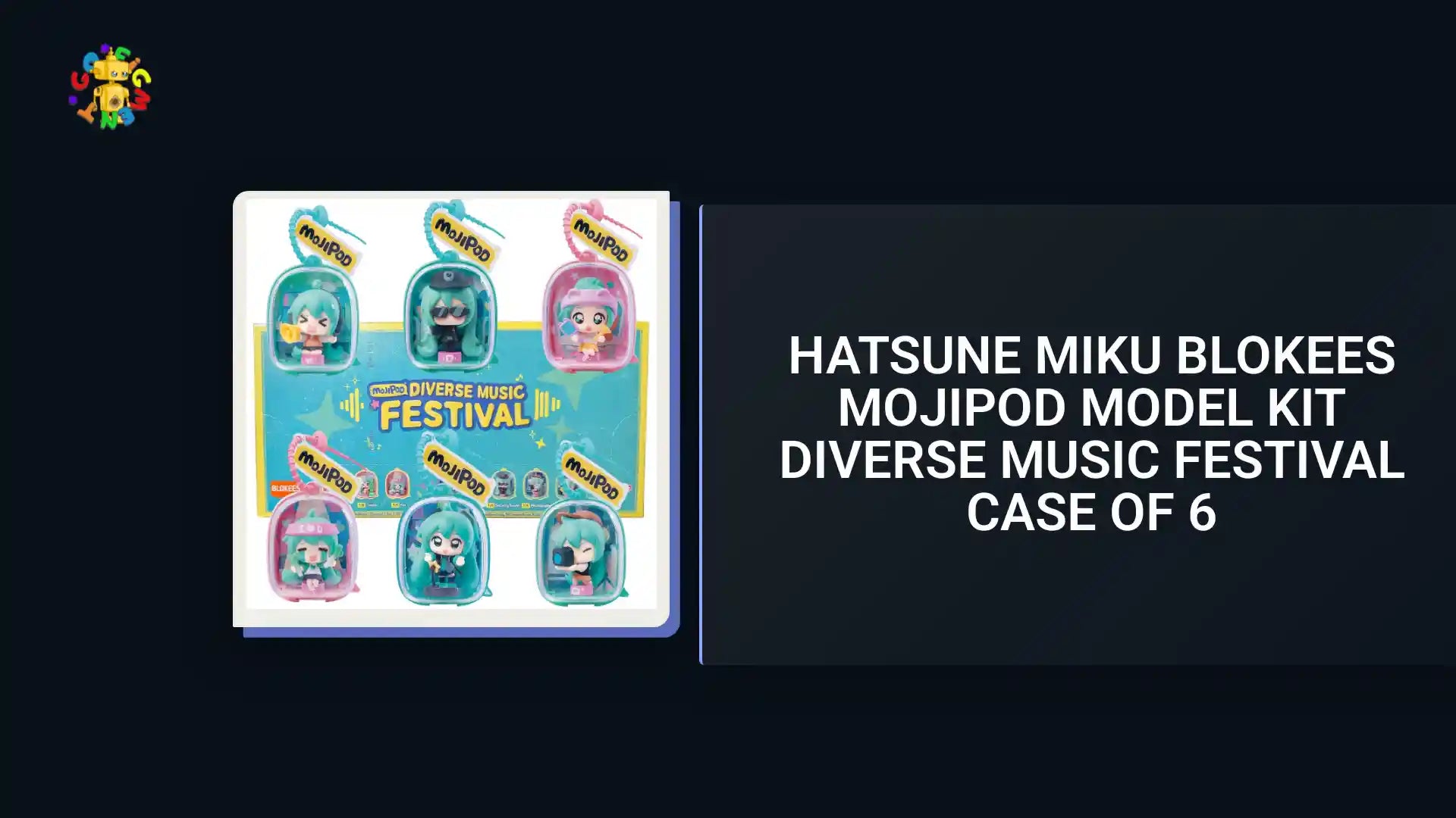 Hatsune Miku Blokees Mojipod Model Kit Diverse Music Festival Case of 6 by@Outfy