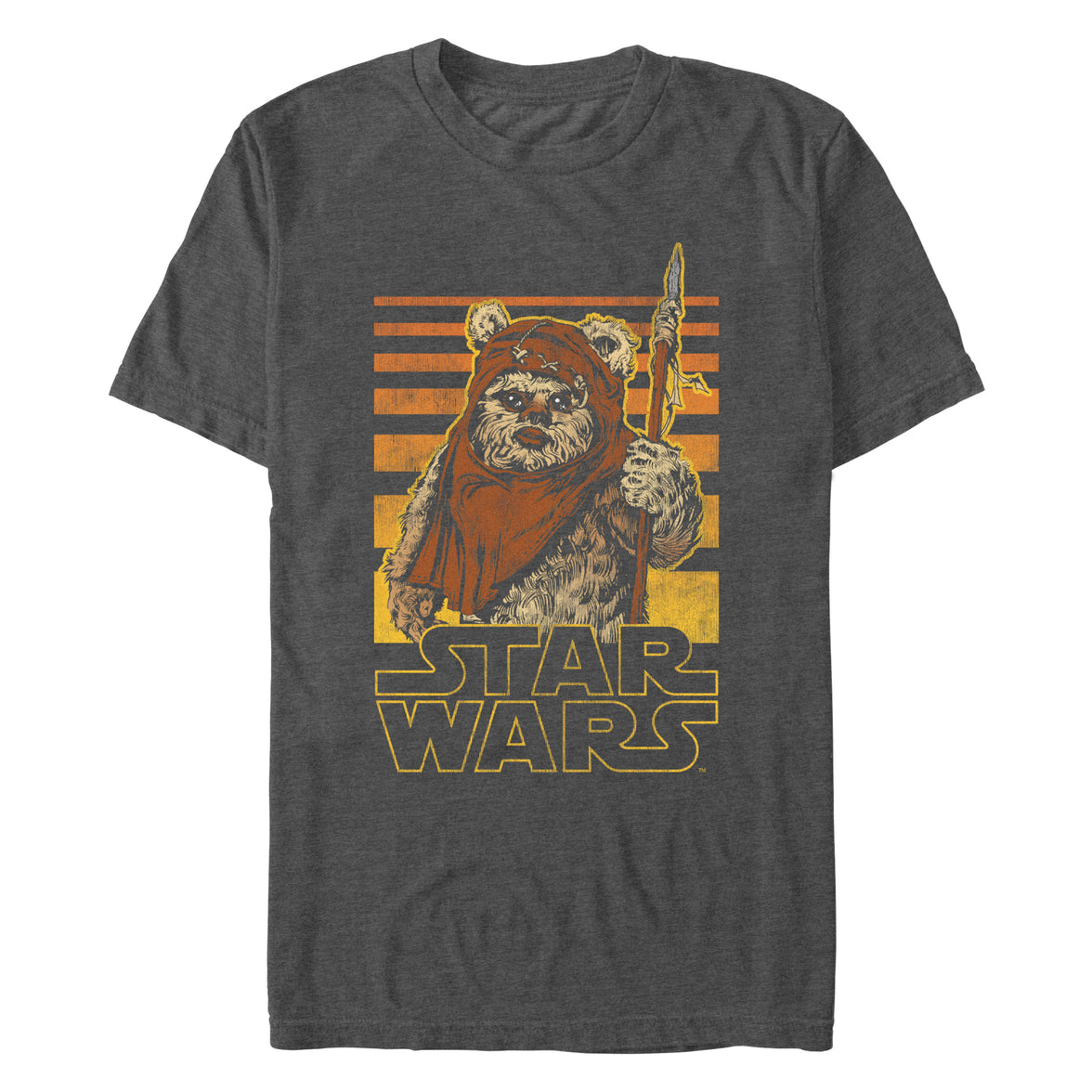 An image of a  Star Wars Retro Ewok Gradient T-Shirt in Vintage Style