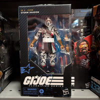 Hasbro GI Joe Classified Series 6-inch Storm Shadow action figure in white ninja outfit with weapons in packaging