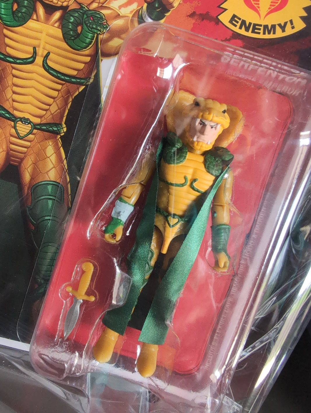 GI Joe Serpentor action figure by Super7 in 3.75-inch scale with accessories displayed in blister packaging