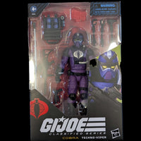 6-inch Hasbro Cobra Techno-Viper action figure from GI Joe Classified Series with multiple accessories in packaging