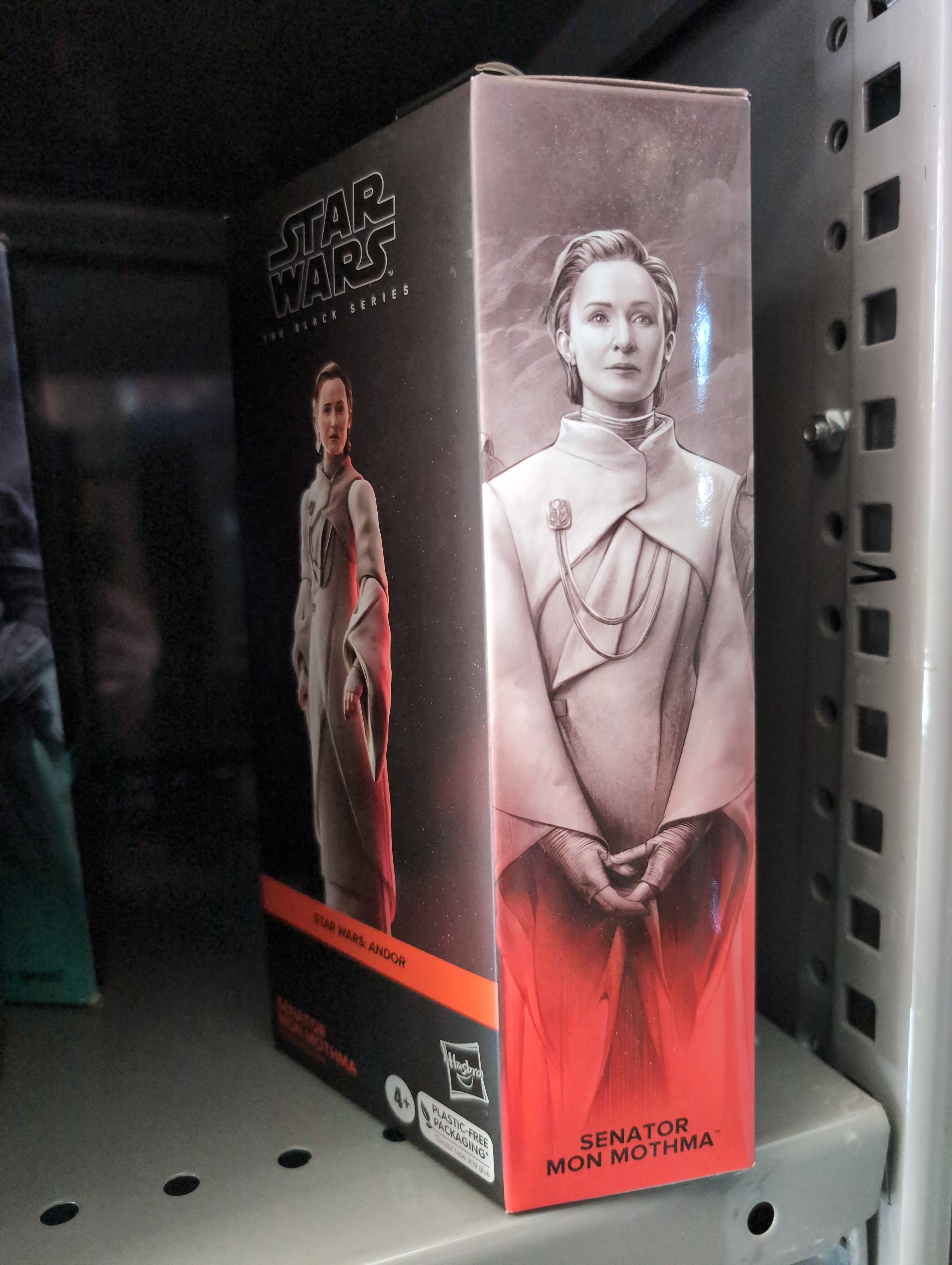 Hasbro Star Wars Black Series Senator Mon Mothma 6-inch action figure in white robes collectible packaging