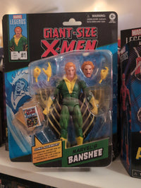 Hasbro Marvel Legends Banshee action figure in green costume with accessories from Giant-Size X-Men edition