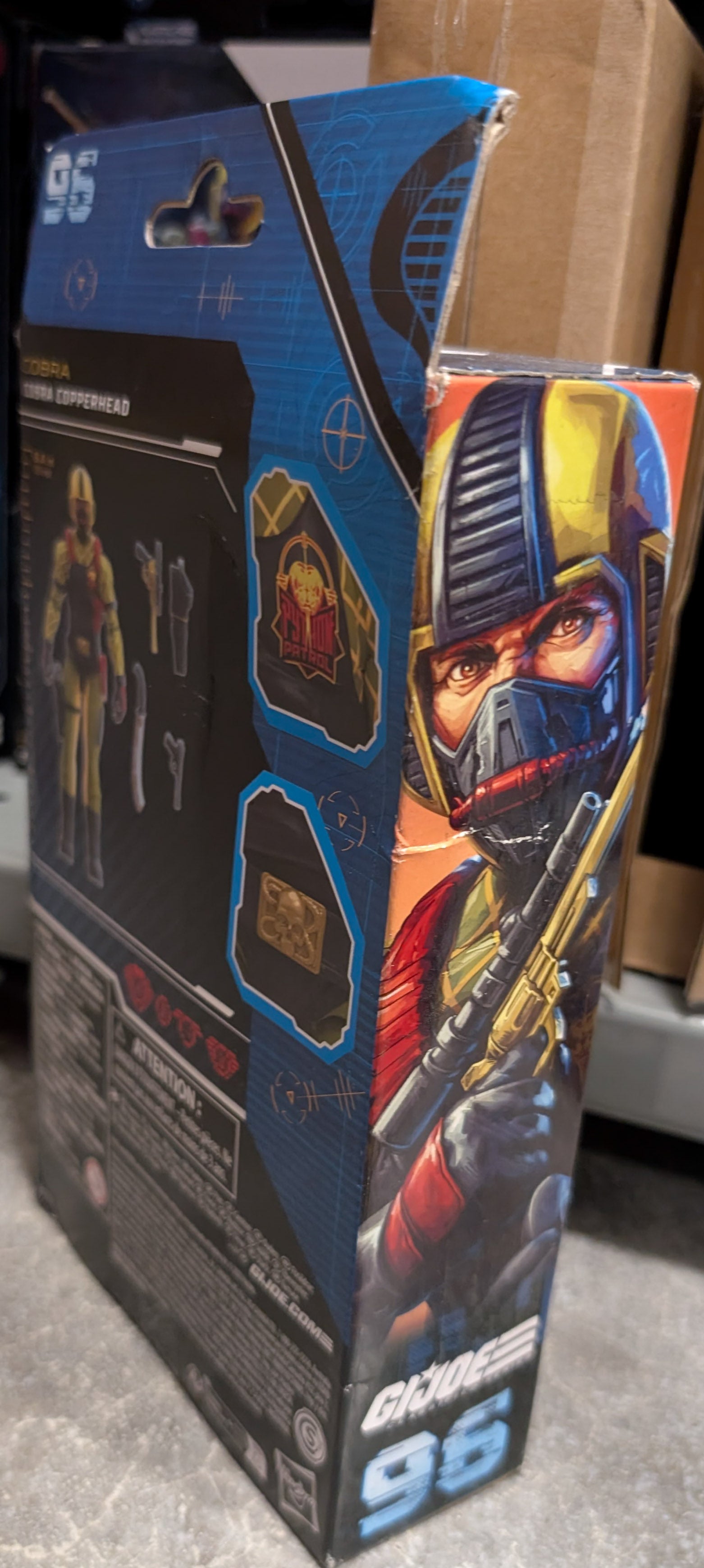 Hasbro G.I. Joe Classified Series 96 Cobra Copperhead Python Patrol 6-inch action figure boxed packaging side view