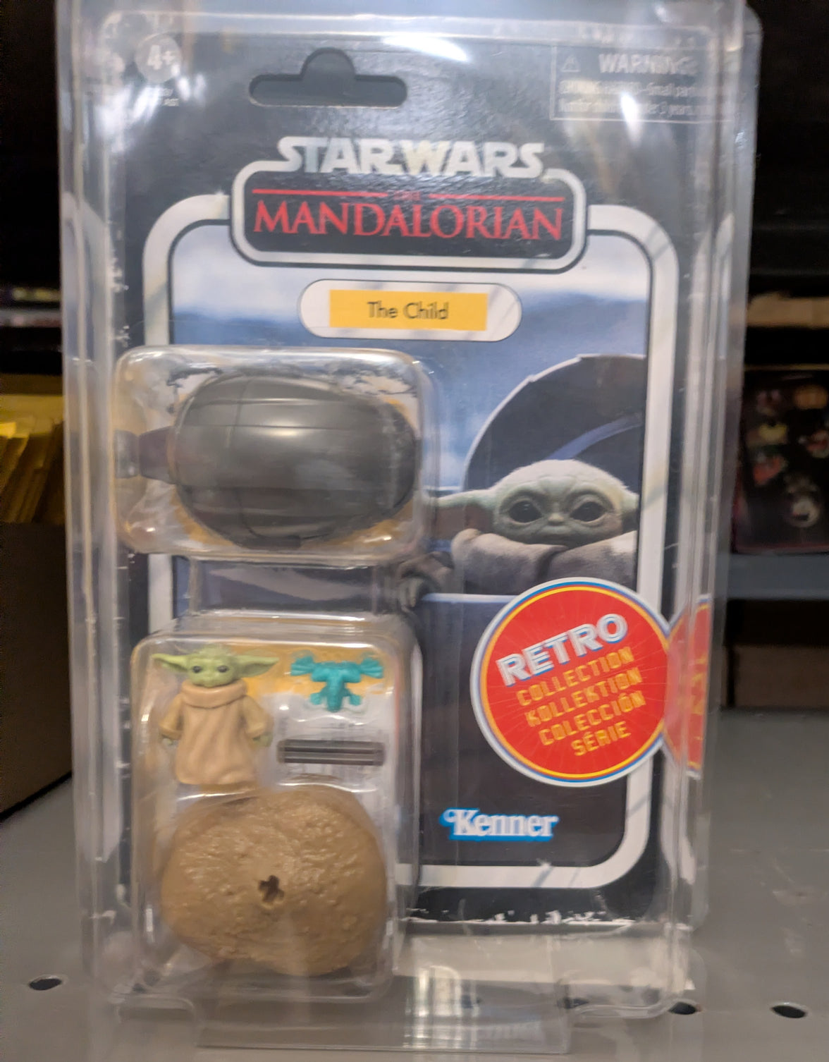 The Child Star Wars Retro Collection Action Figure in case MANDO