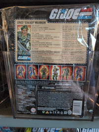Back packaging of Hasbro GI Joe Lonzo Stalker Wilkinson action figure with character details and multiple figure images.