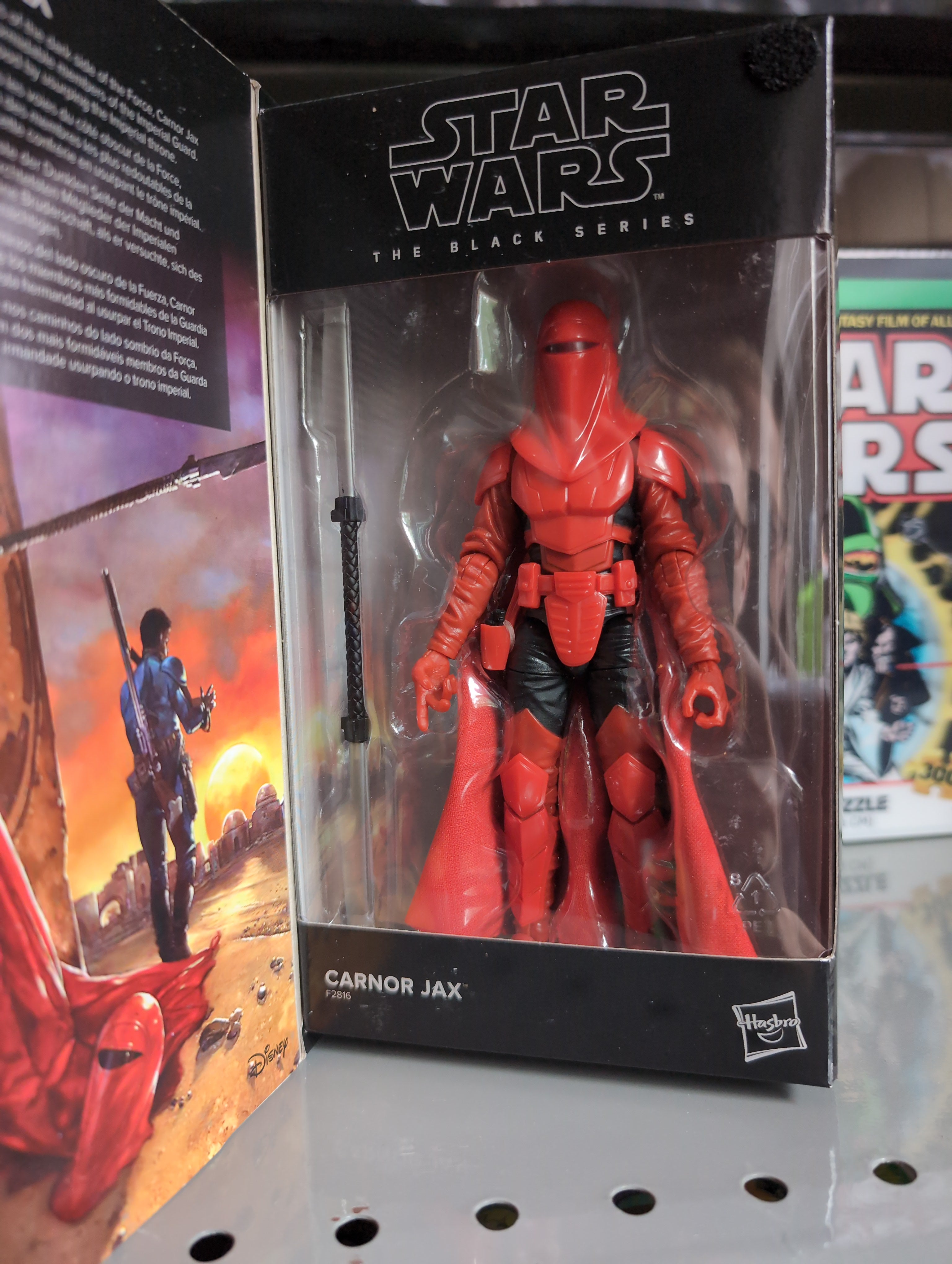 Hasbro Star Wars Black Series Carnor Jax 1:12 scale detailed action figure in red armor packaging