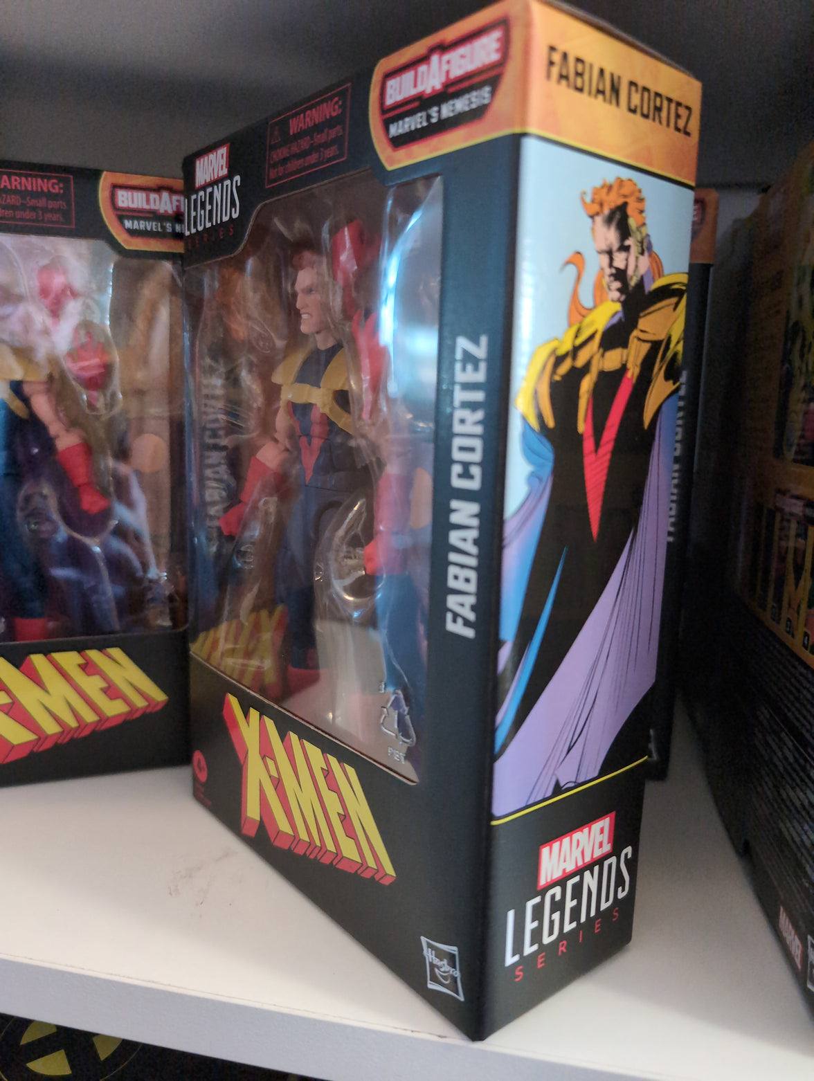 Hasbro Fabian Cortez Marvel Legends 6-inch action figure from X-Men series in collectible window box packaging.