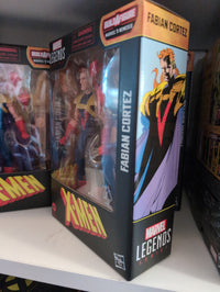 Hasbro Fabian Cortez Marvel Legends 6-inch action figure from X-Men series in collectible window box packaging.