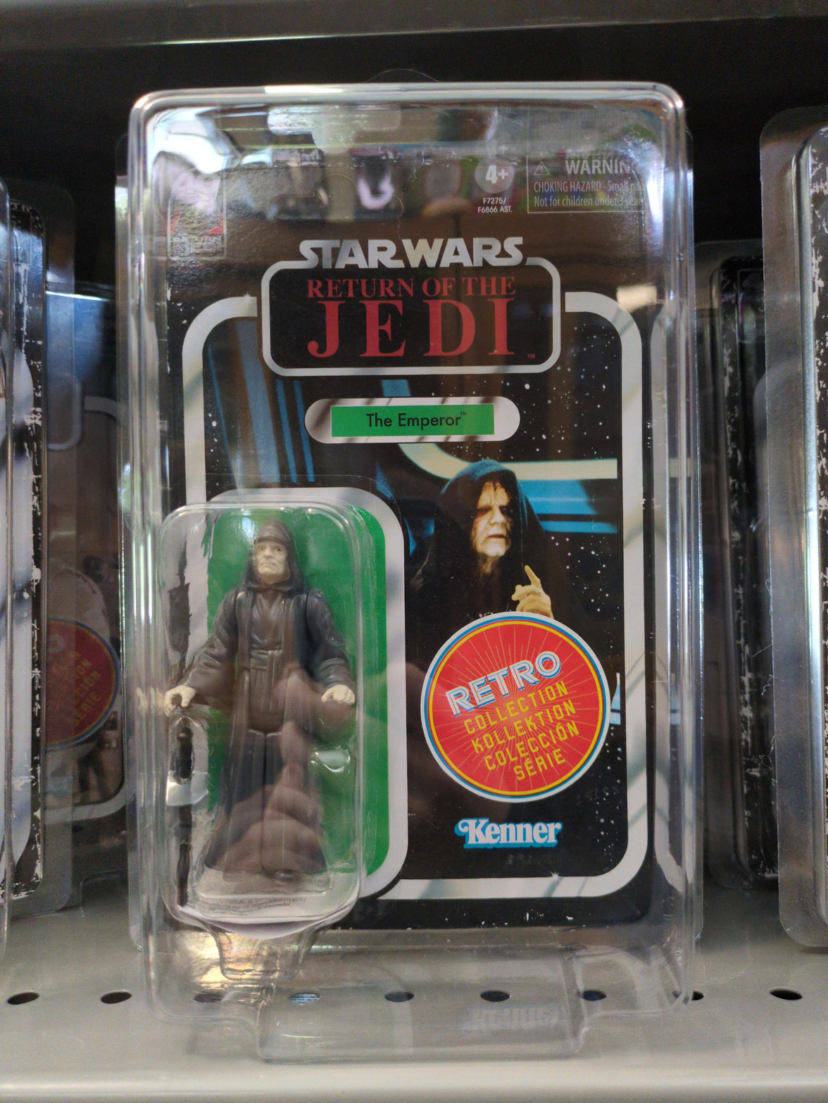 The Emperor Star Wars Retro Collection Action Figure 1:18 Scale ROTJ by Kenner, new in box collectible toy