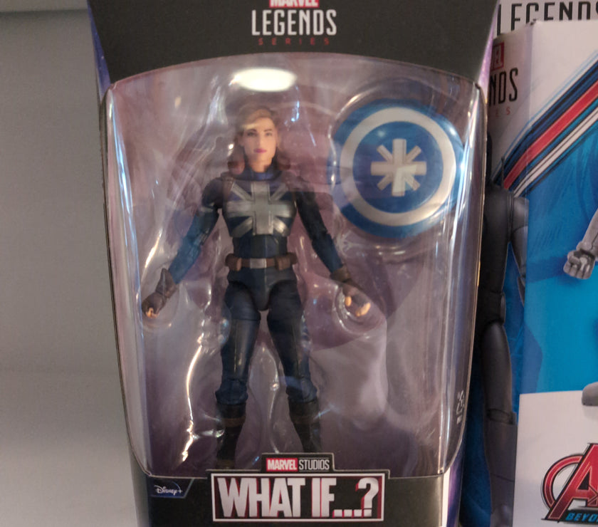 Marvel Legends Captain Carter 6-inch action figure in stealth suit by Hasbro, packaged for collectors.