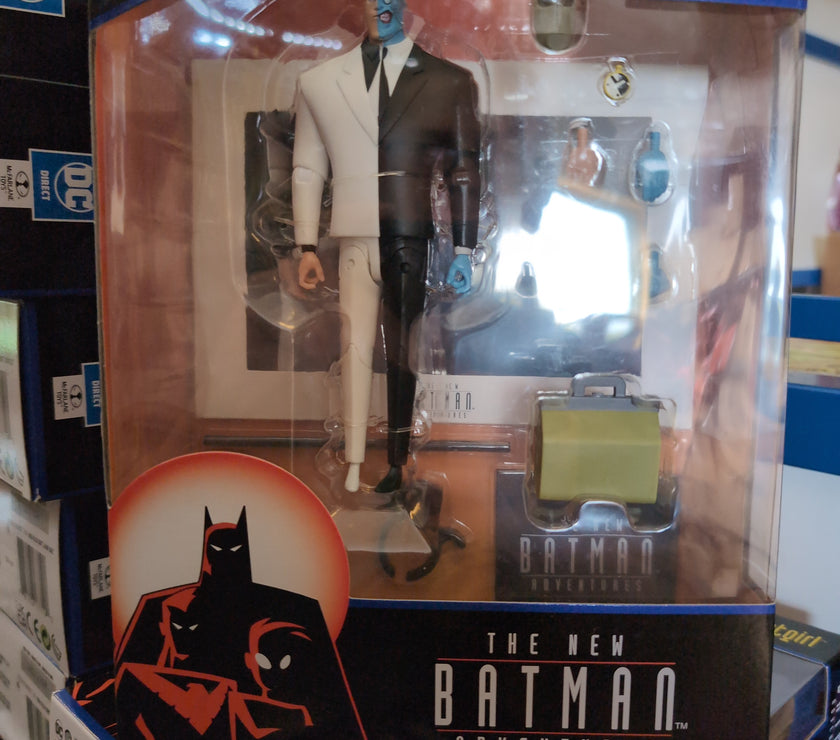 McFarlane Two-Face action figure from The New Batman Adventures with collectible accessories and dual-tone suit.