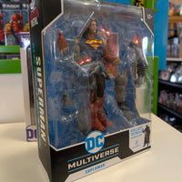 McFarlane DC Multiverse Superman Death Metal 7-inch action figure in window box with accessories and collectible parts