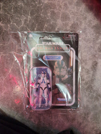Clone Trooper 501st Legion Action Figure Star Wars Vintage Collection VC-240 by Kenner in blister pack with black and white card backing.