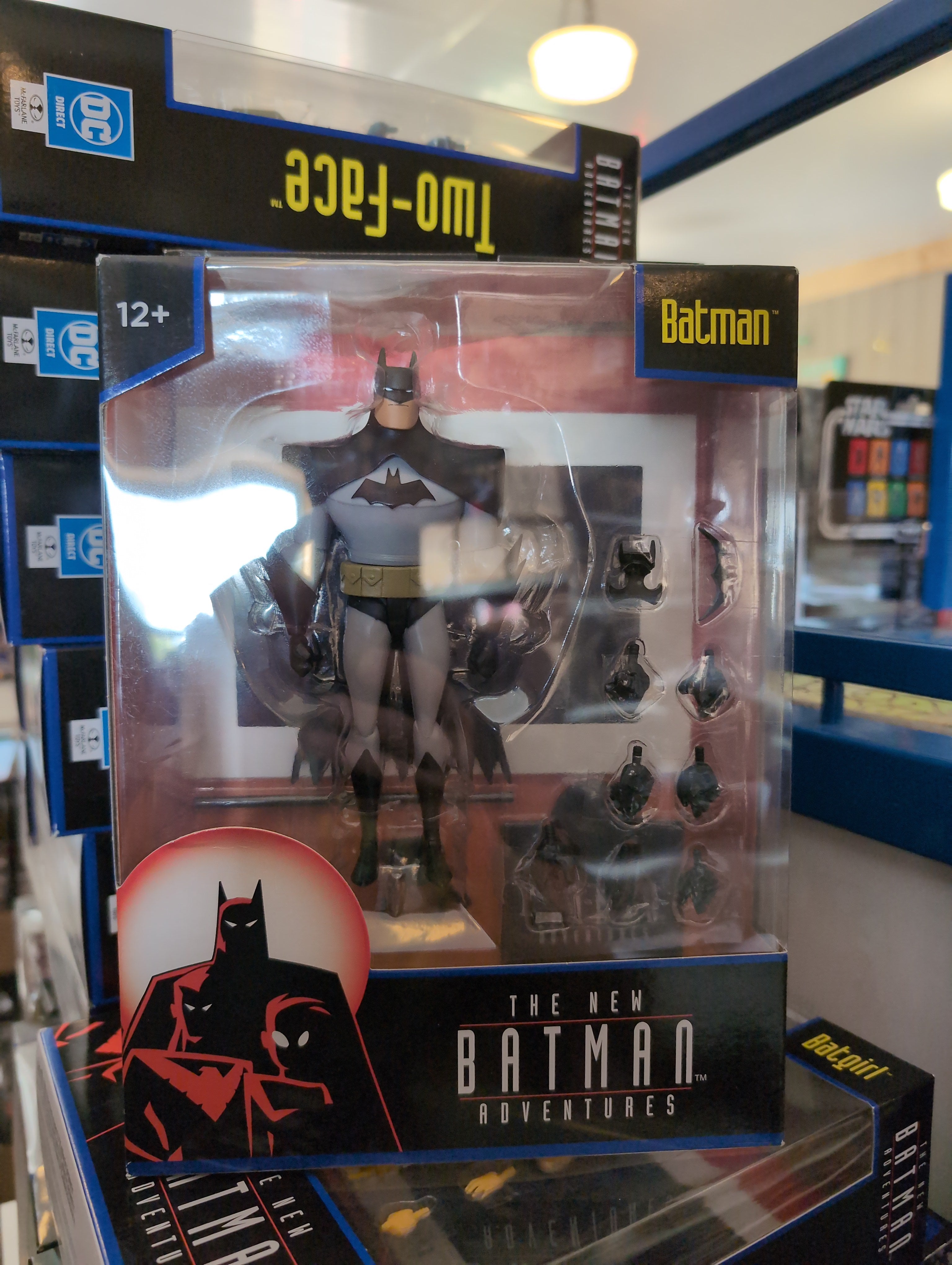 McFarlane Batman 6-inch action figure from The New Batman Adventures with multiple hands and accessories in package
