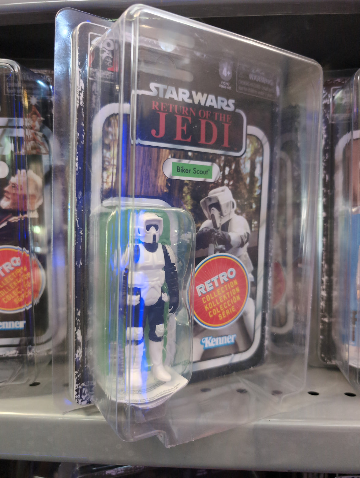 Biker Scout Star Wars Retro Collection Action Figure 1:18 Scale ROTJ by Kenner, new in box collectible toy