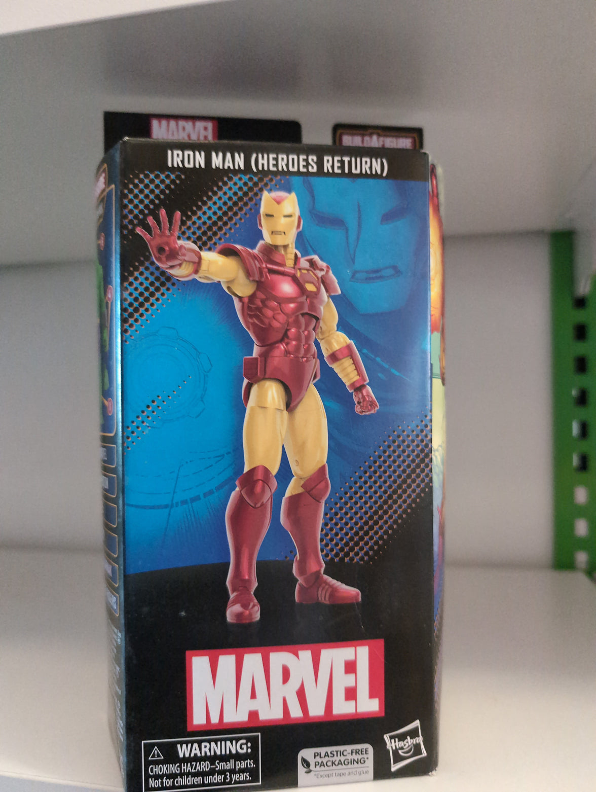 Hasbro Iron Man Heroes Return Marvel Legends 6 inch action figure in detailed red and gold armor packaging