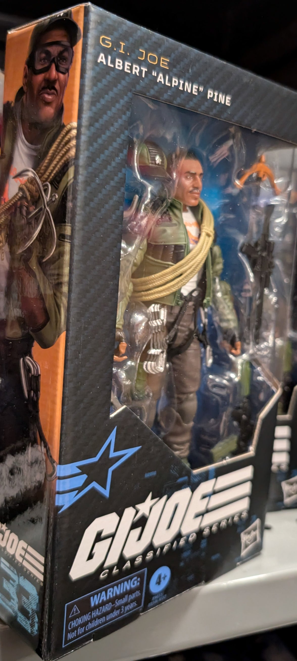 Hasbro G.I. Joe Classified Series 6-inch Albert Alpine Pine action figure in window display box with accessories